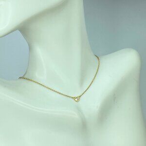 Tiffany & Co. 0.15ct Elsa Peretti Diamond by the Yard 18K gold necklace JR815